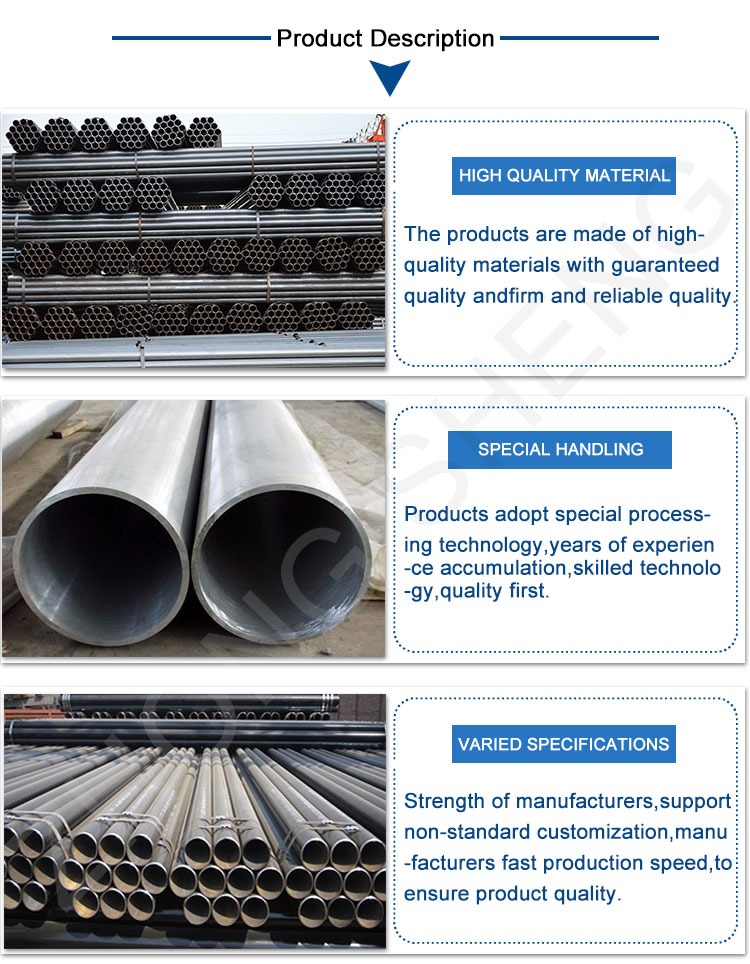 Non-Oiled Special-Shaped Honed Seamless Spring Carbon Steel Pipe Sch40 Astm A106 A192 Q235 Q235B