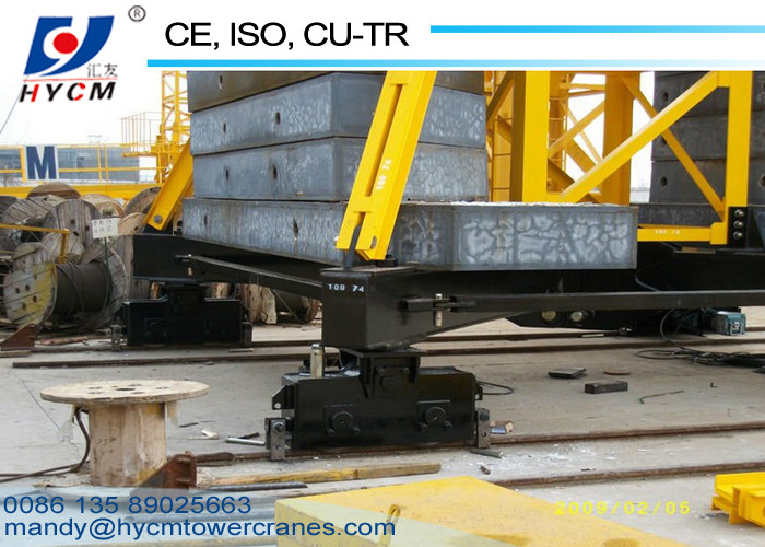 Moving 6ton QTZ5610 Travelling Topkit Tower Crane with 56m Jib Length
