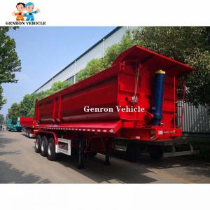  3 Axles 60 Tons Steel End Dump Trailer Transport Sand Stone Construction Materials Manufactures