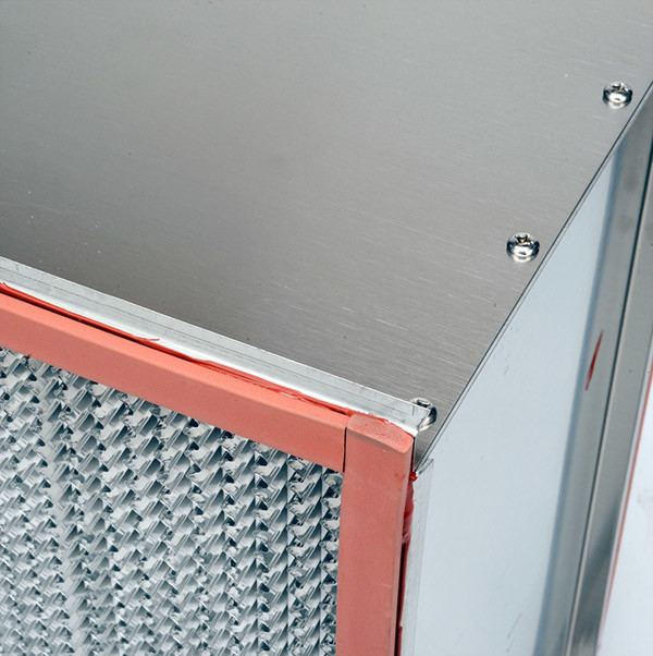 Glassfiber Media High Temperature HEPA Filter With SUS Frame Aluminum Separators