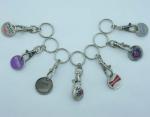 Laser Engraving Iron / Brass 1.2mm Promotional Metal Keyrings