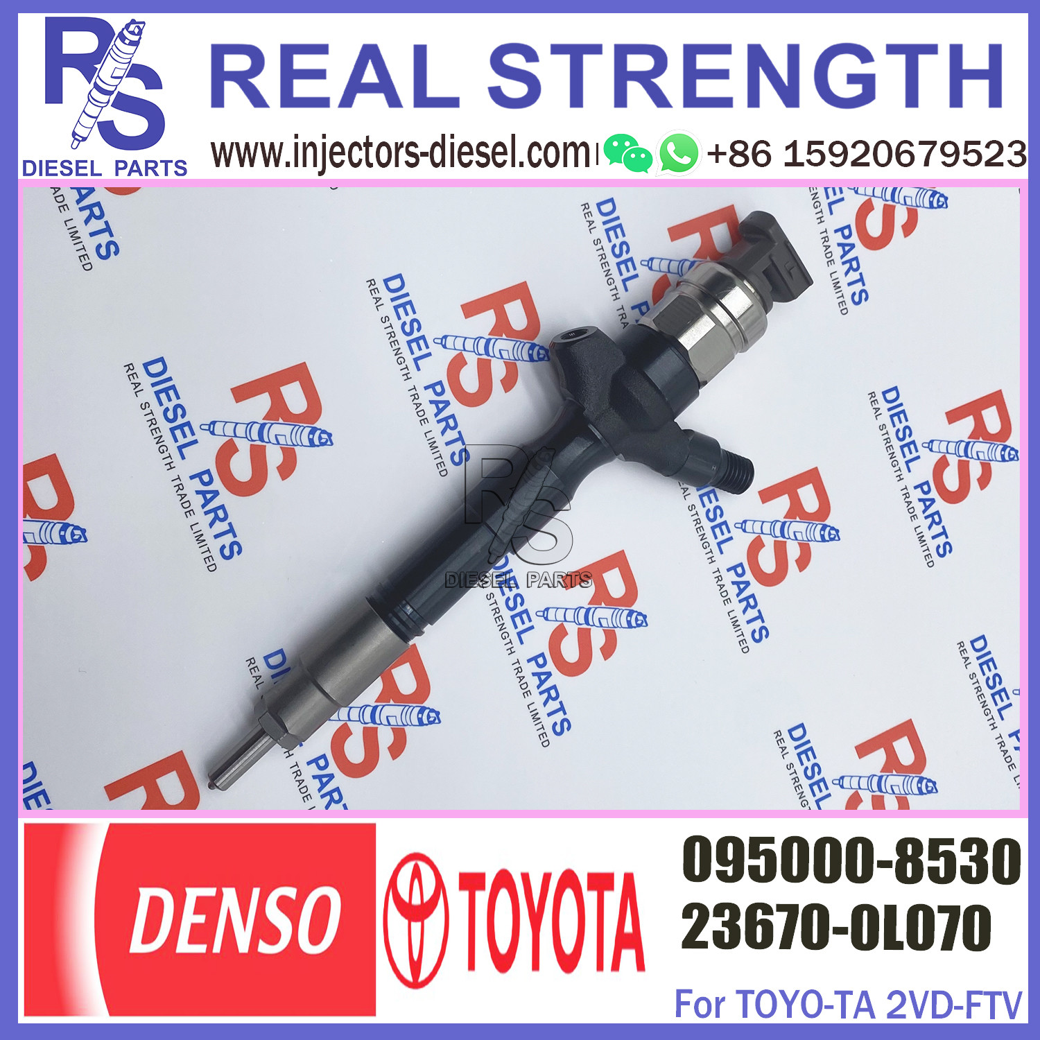 Made New 095000-8530 engine injector 095000-8740 for 23670-0L070 2KD-FTV Diesel Engine