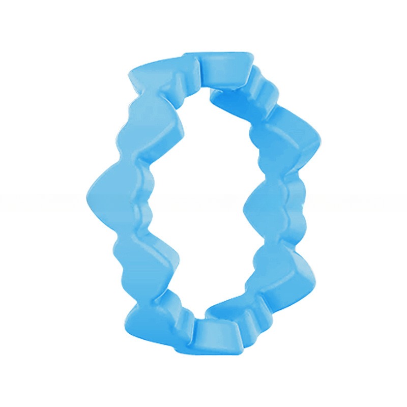 Women's Thin Heart Shape Silicone Wedding Bands 6mm Wide 2mm Thick