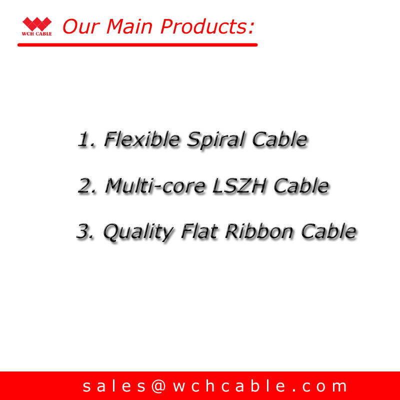 UL Approval PUR Retractable Spiral Cable Heat Resistant Colour Optional