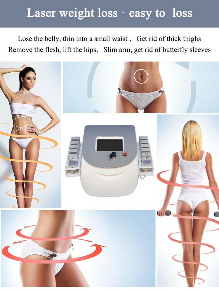 Cellulite Diode Lipo Laser Slimming Machine 12 Pads 350mw 1 Year Warranty