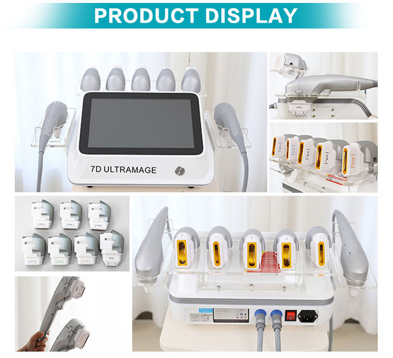 7D HIFU Slimming Machine Ultrasonic Face Lifting Anti Aging With Dual Handles