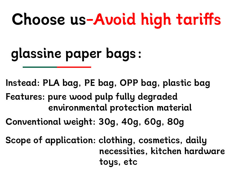 100% Fully Biodegradable White Translucent Paper Bags For Sock Clothes Packaging