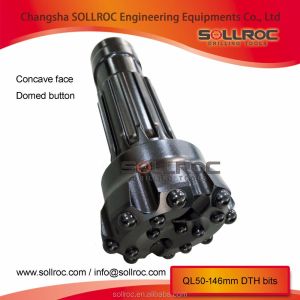 High-Efficiency DTH Drill Bit with Carburized Steel and Carbide for 57mm to