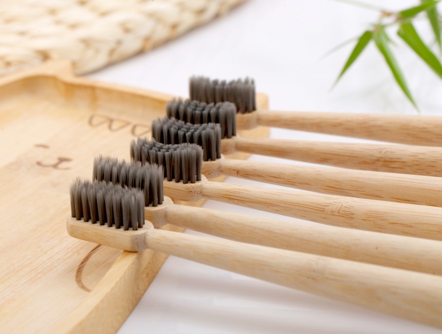 Kids 100% Eco Bamboo Toothbrush Compostable Wood Fiber Bristles