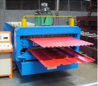 0.3 - 0.8mm Colour Steel Double Layer Roll Forming Machine High Speed 15m/min