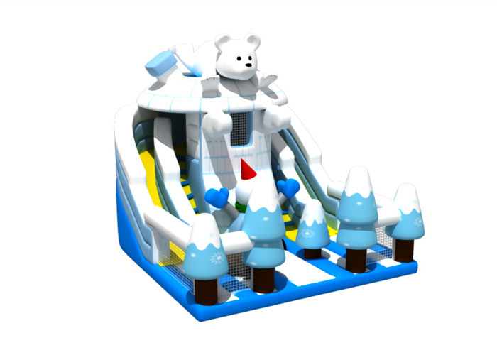 Ice And Snow Animals Themed 8x8x5.7m commercial inflatable slide