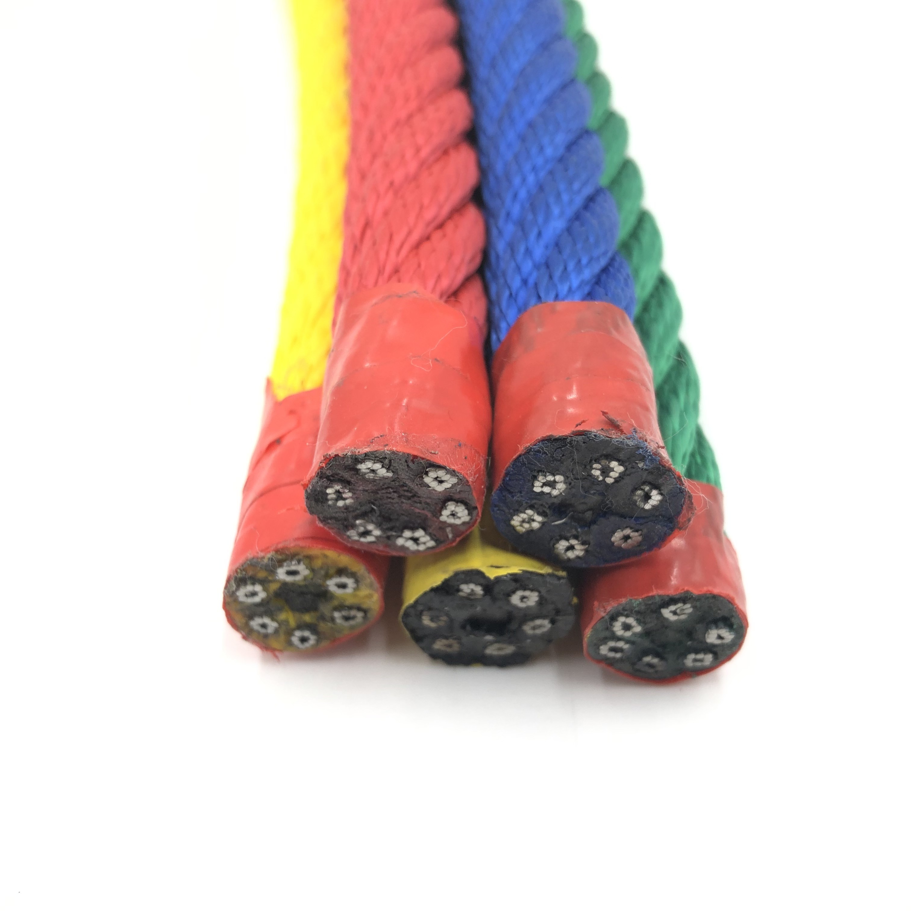 6 Strand 16mm PP Steel Wire Core Combination Rope For Playground Climbing Net