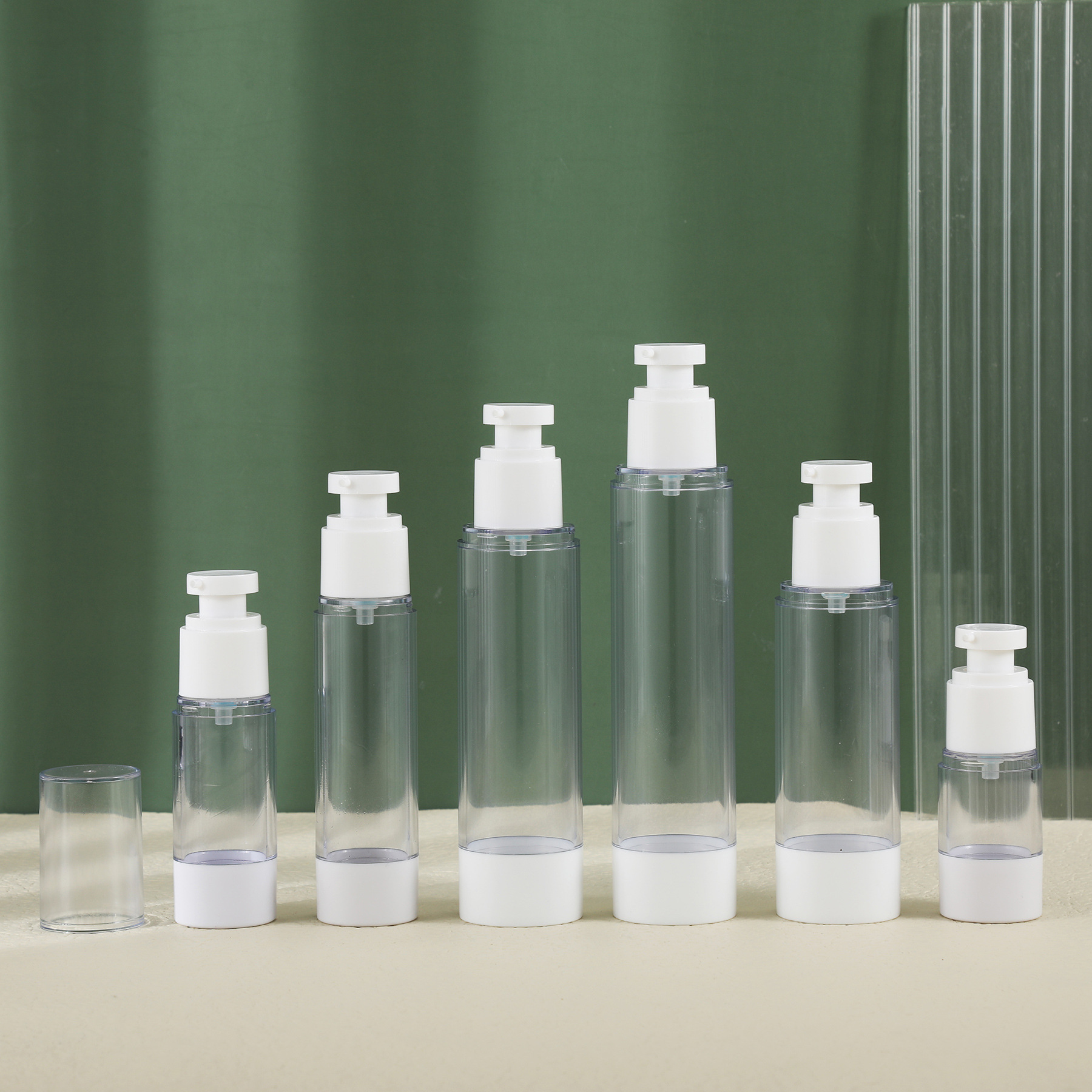 1oz 2oz 3oz 4oz 80ml 100ml 120ml Refillable Airless Lotion Pump Bottle featuring Customized Colors and Frosted Finish