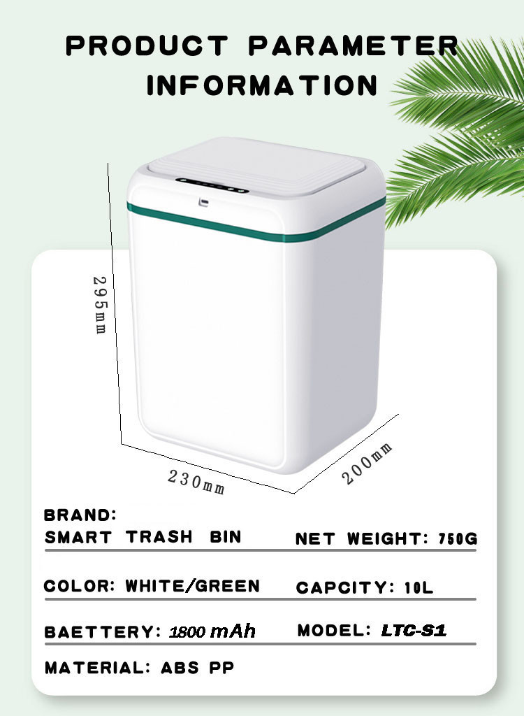 Home Automatic Induction Electric Rubbish Trash Can Smart Waste Bins