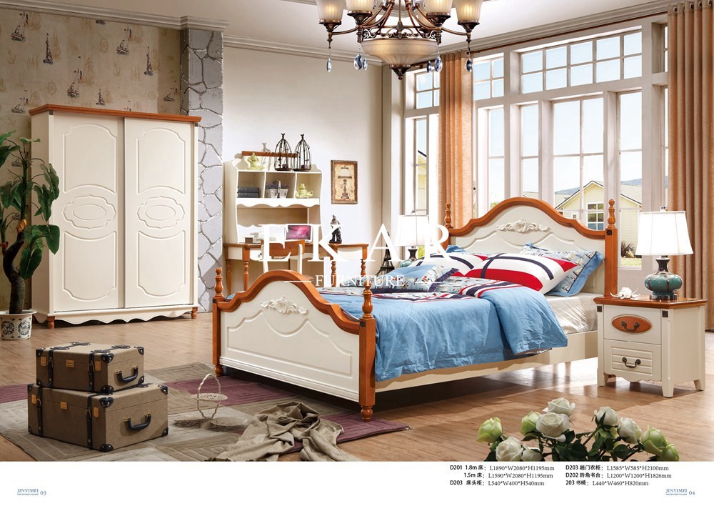Antique Countryside Style 4 Doors Cloth Cabinet Wardrobes