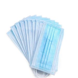 Soft Blue Disposable Face Mask Weight 25grams With Secure Loop Earloop