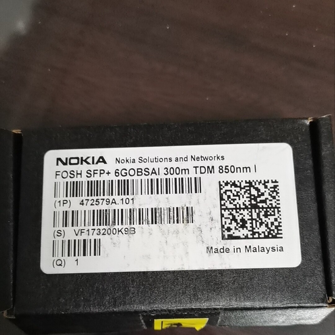 Original Nokia FOSH Optical SFP H 850nm 6G 300m MM 472579A Optical Module