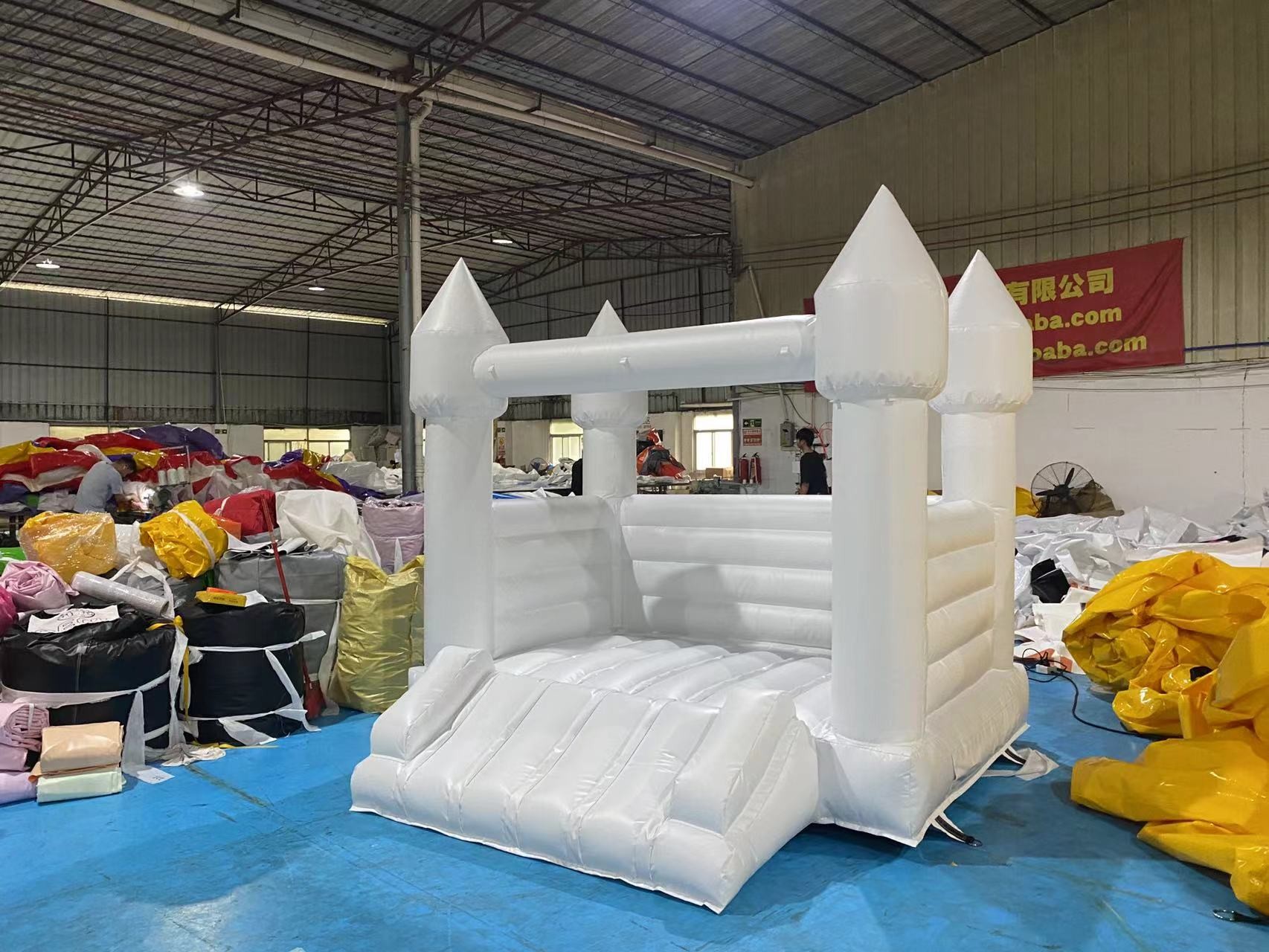 Inflatable Jumping Castle Commercial White Bounce House For Wedding jumping castle