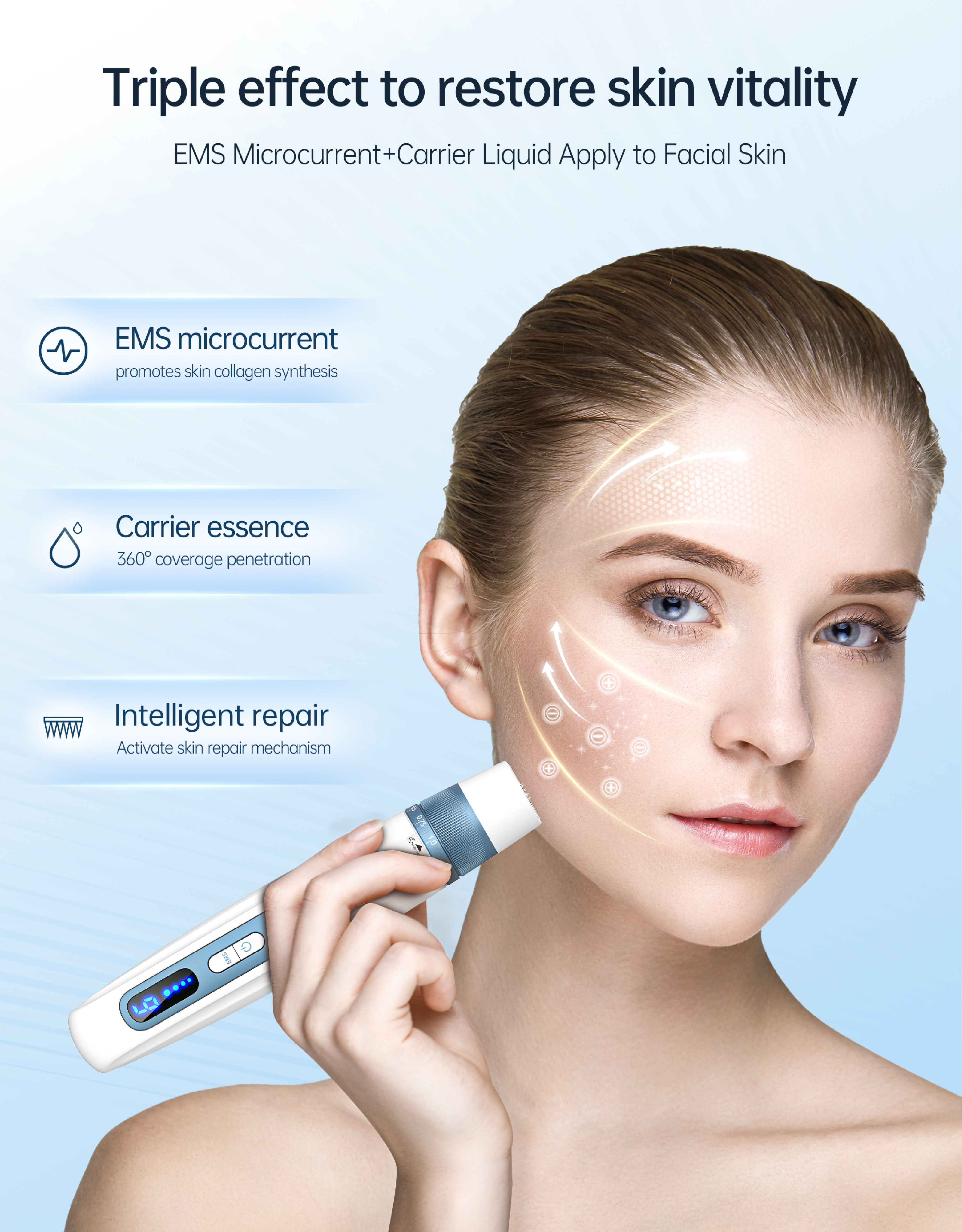 Liquid-carrying electric micro needle pen solving kinds of skin problem 2