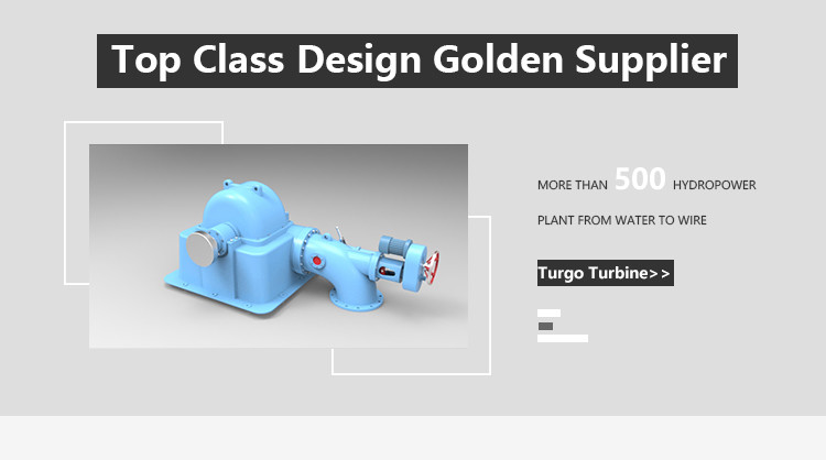 Micro 200kw Turgo Turbine Generator 15m-300m Water Head For Hydro Power Plant