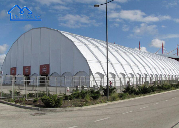 Custom Basketball Court Canopy Tent For Sports Event White Roof Polygonal Tent