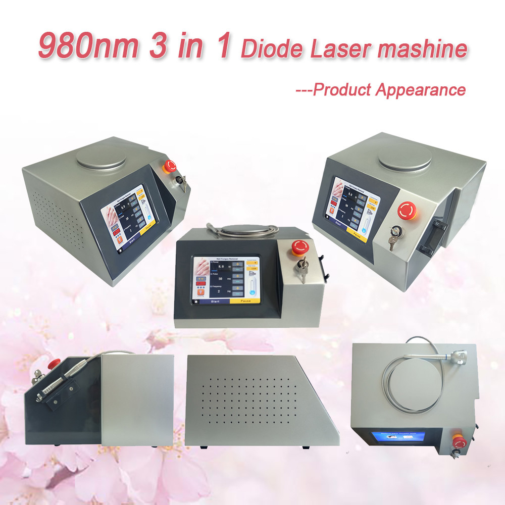 980nm diode laser for pain relief, physical therapy, nail fungus removal