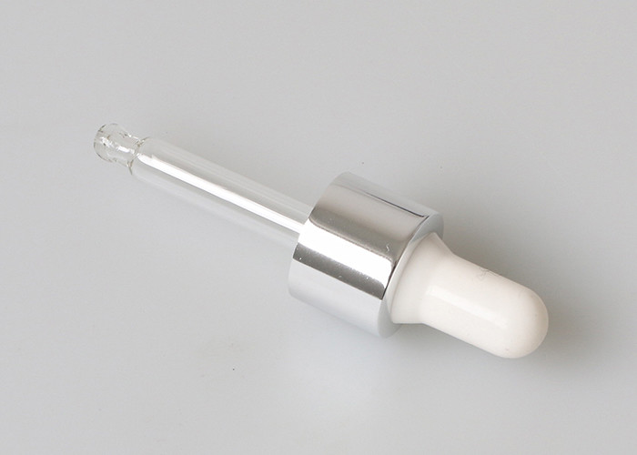 Glass Dropper Cap With Rubber Teat Gold Silver Color Cosmetic Packaging