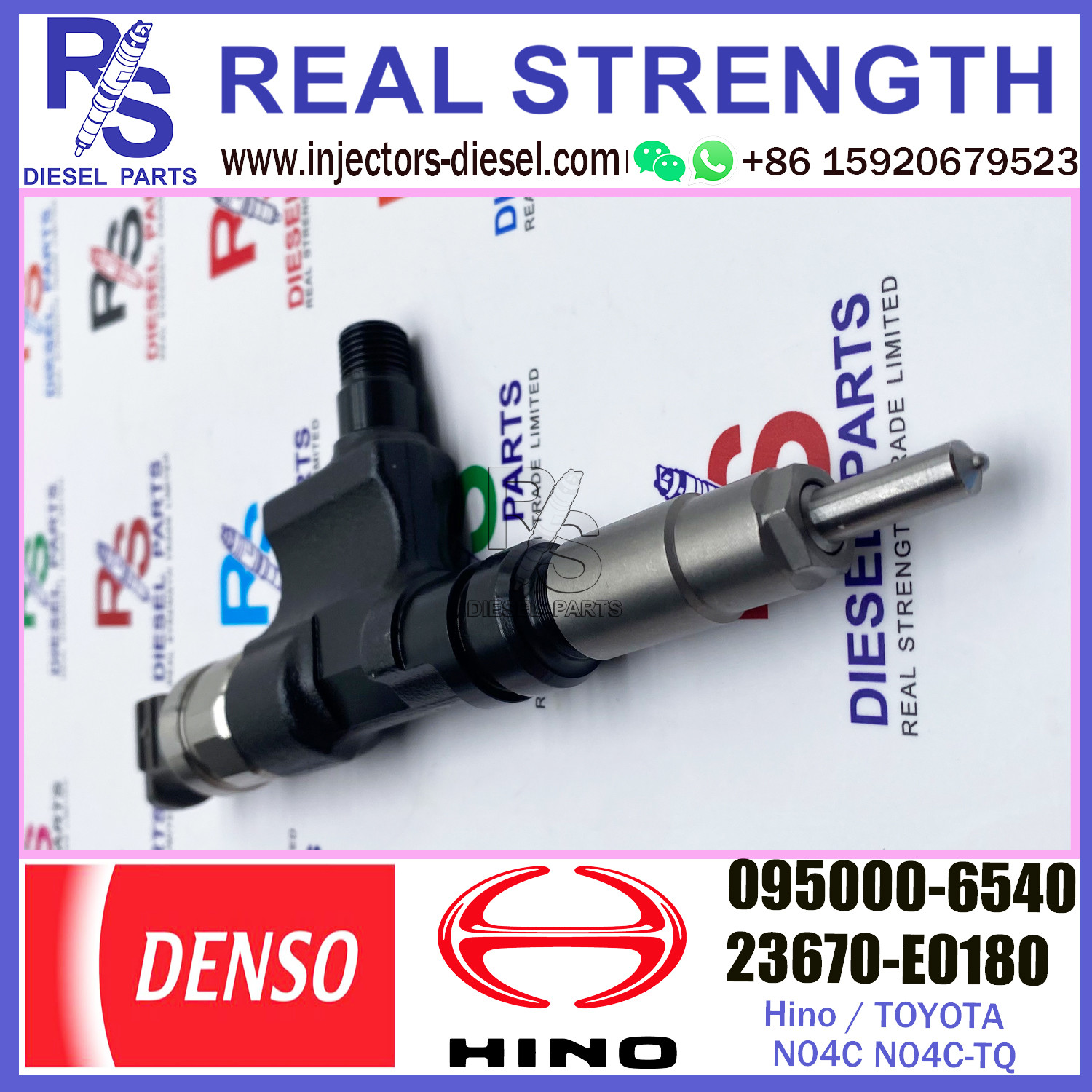 Original diesel common rail injector 095000-6540 095000-6541 for TOYOTA HINO 23670-E0180 23670-E0181 23670-78130
