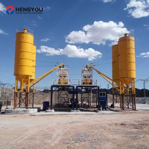 50m3/h 60m3/h Portable Concrete Batch Plant Fully Automatic Concrete Batching