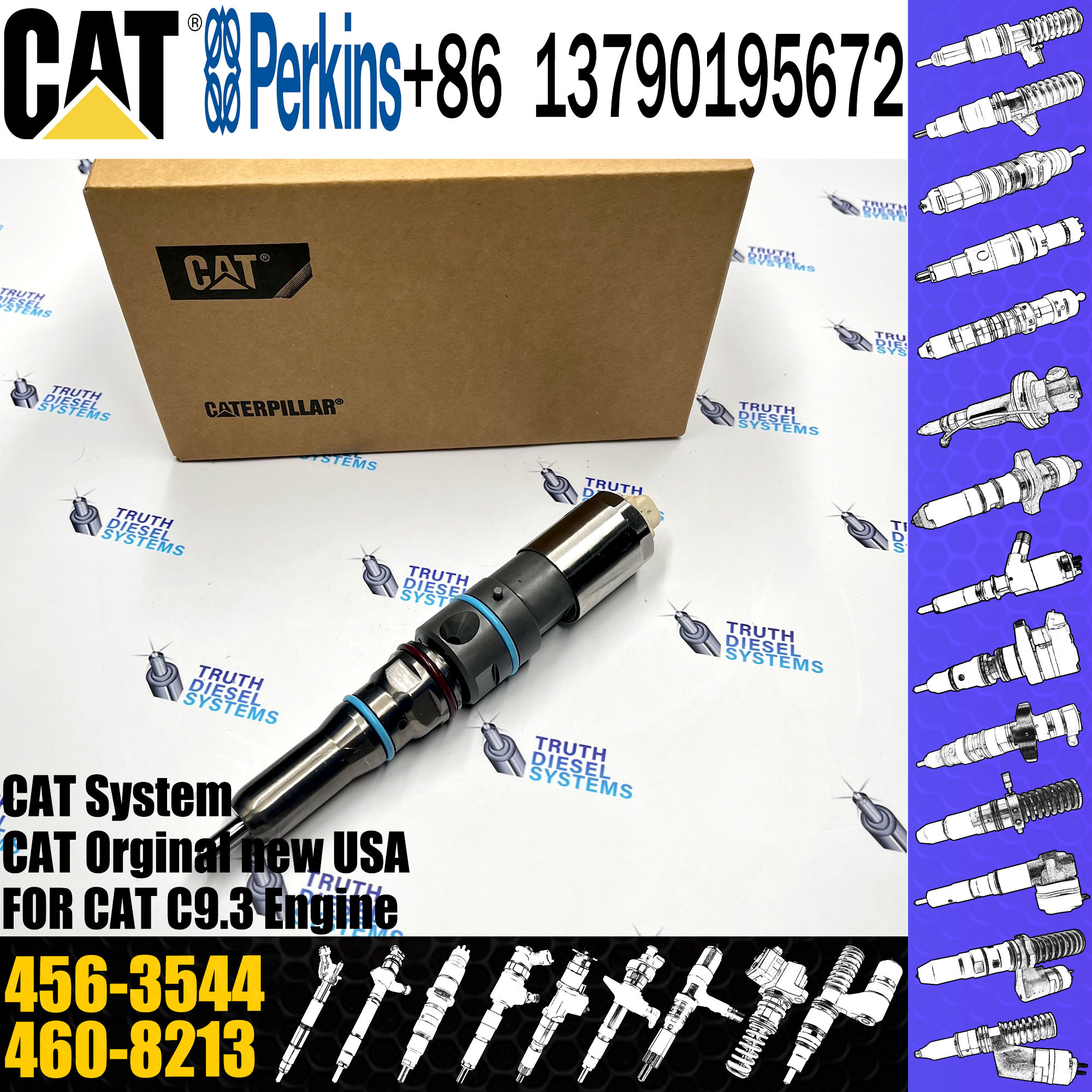 Common Rail Diesel Fuel Injector 456-3544 4563544 20R-5079 for Caterpillar C9.3 Engine 336E