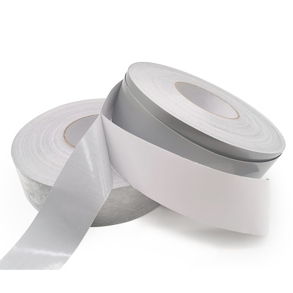 High Bond Residue Free Silver Cloth Fiber Single Sided Tape For Edge Sealing