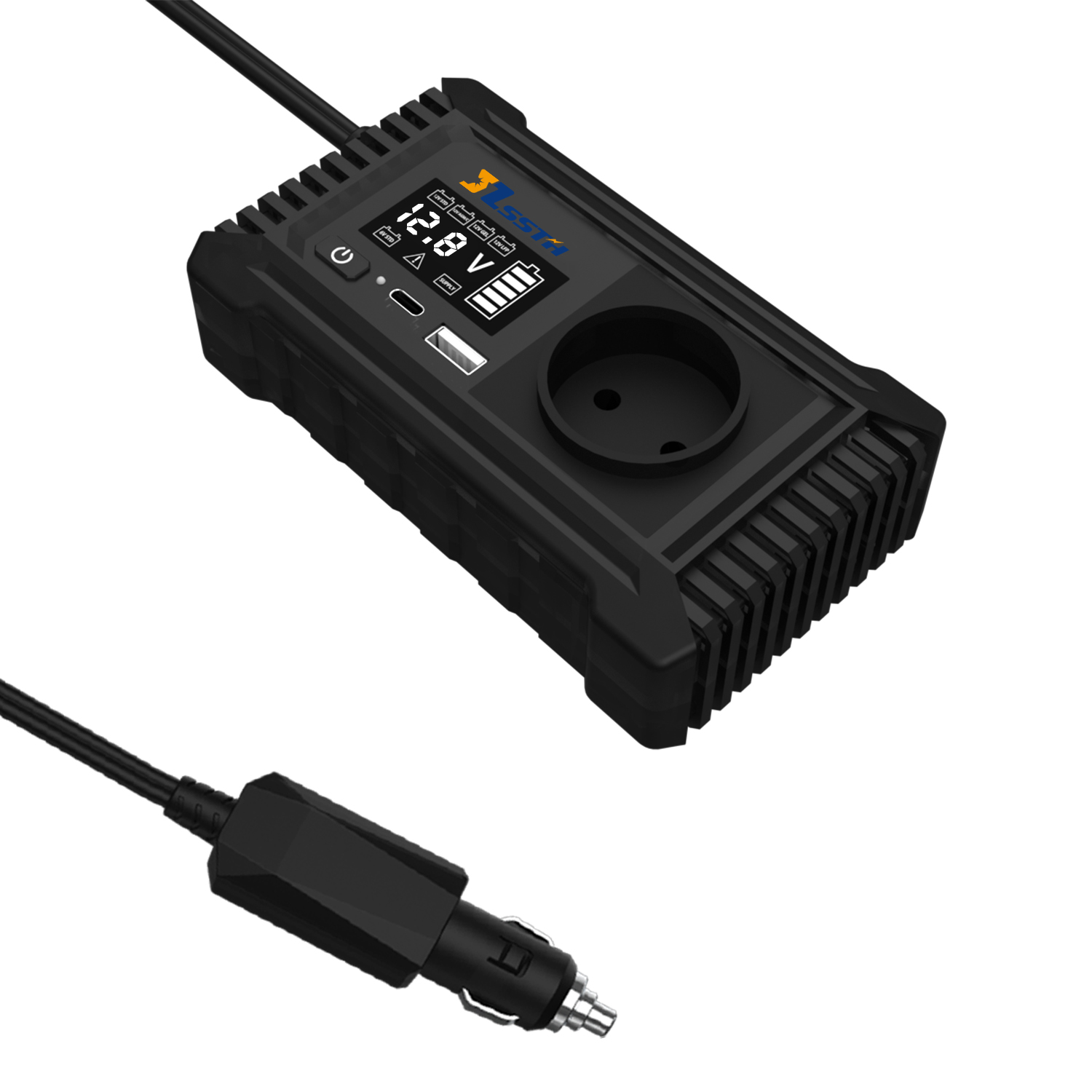 12V 220V Mini Dc To Ac GaN PD Fast Charger Converter USA UK EU Socket 150W Pure Sine Wave Electric Car Power Inverter Dual Sockets