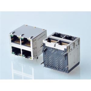 RJ45 2x2 with Integrated Magnetics JACK ，HULYN