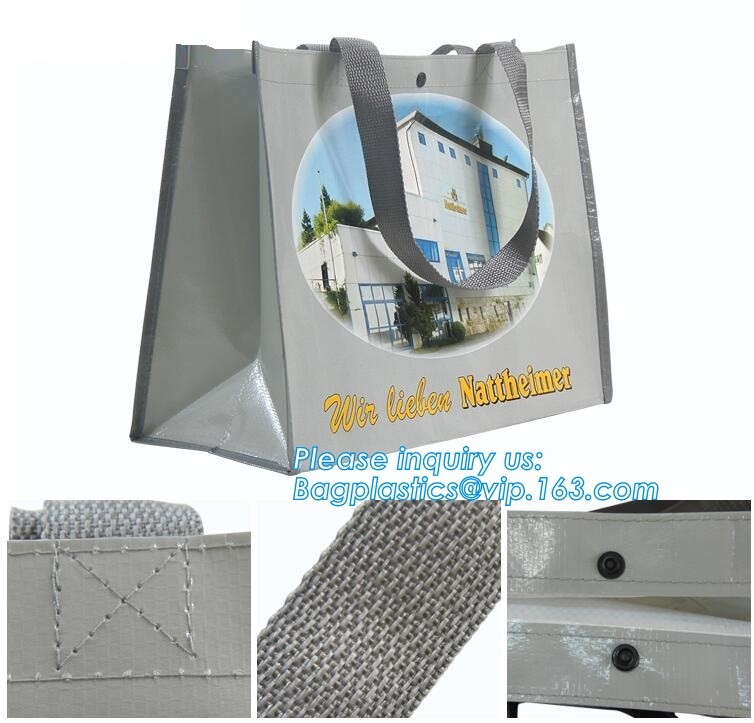 Wholesale factory custom fashion laminated non woven bag, Shopping printing fabric insulated foldable bag, custom pp non