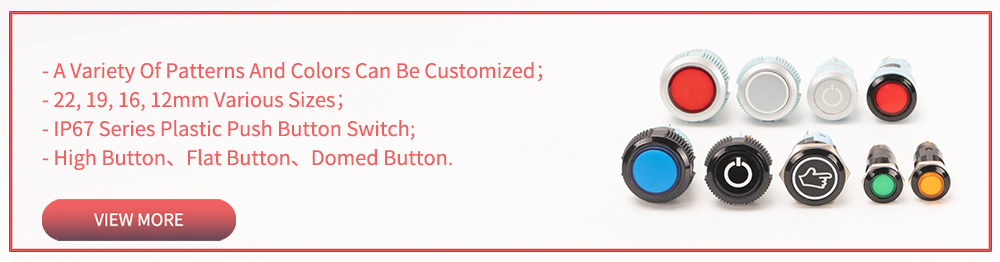 19mm 22mm Metal Push Button Switch 12mm 16mm Illuminated Momentary Switch