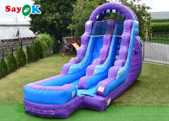 Giant Garden Games Water Inflatable Water Slide Purple Inflatable Double Slides