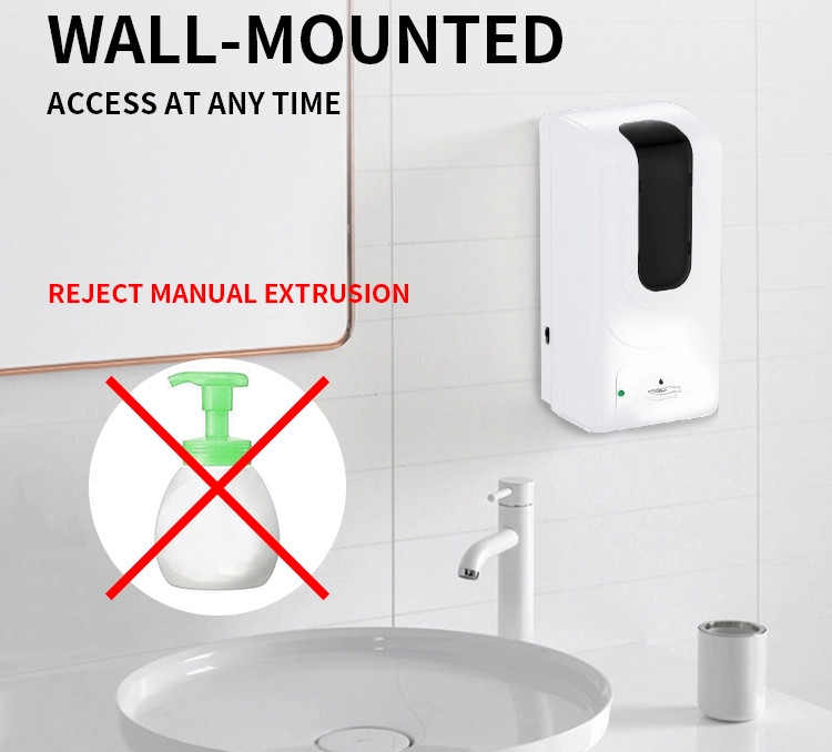 White Liquid Gel Hand Sanitizer Automatic Soap Dispenser Wall Mounted
