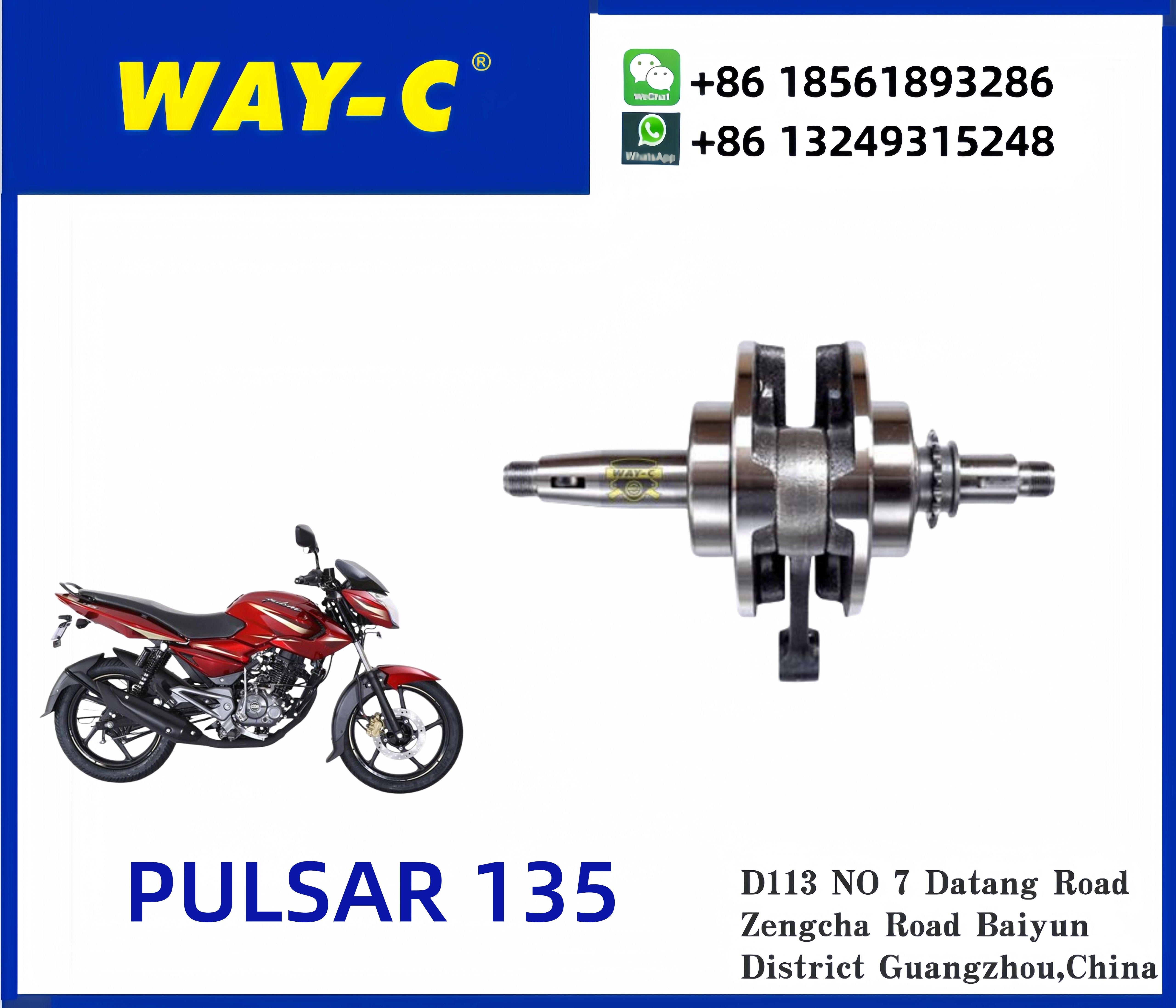 JE531000 Motorcycle Crank Shaft Assy Crankshaft BAJAJ PULSAR135