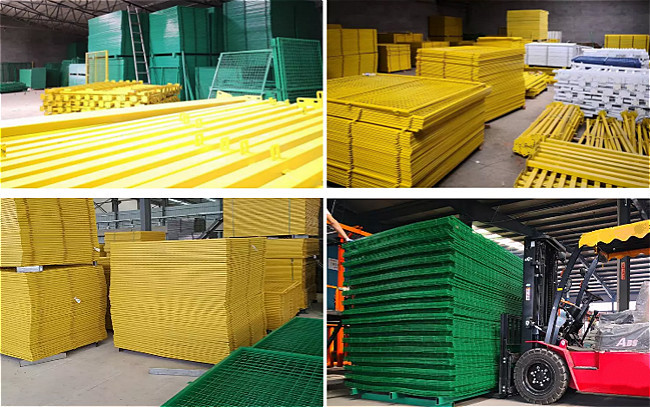 Q235 Steel Powder Coated Temp Construction Fence