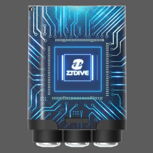 Smart scuba heads up display With Water Temperature Depth Direction Indicator