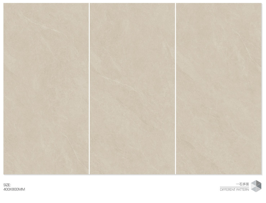 Beige Stylish Tile And Interior Wall Acid-Resistance Baby Face Glazed Ceramic Tile 400x800mm For Design