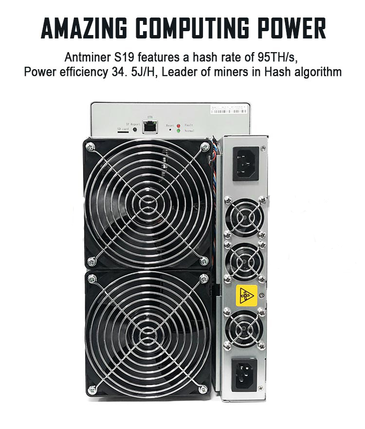 BTC Coin 80db Antminer ASIC Miners Bitmain Antminer S19 95T 3250W