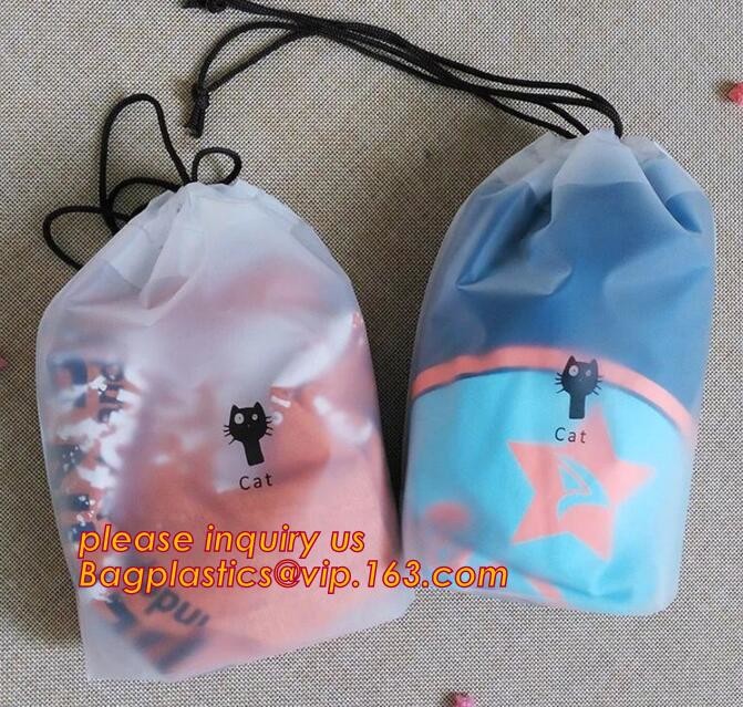 Biodegradable Environment friendly LDPE Plastic bags with DRAWSTRING closure bags, backpack, drawtape bag, essentials