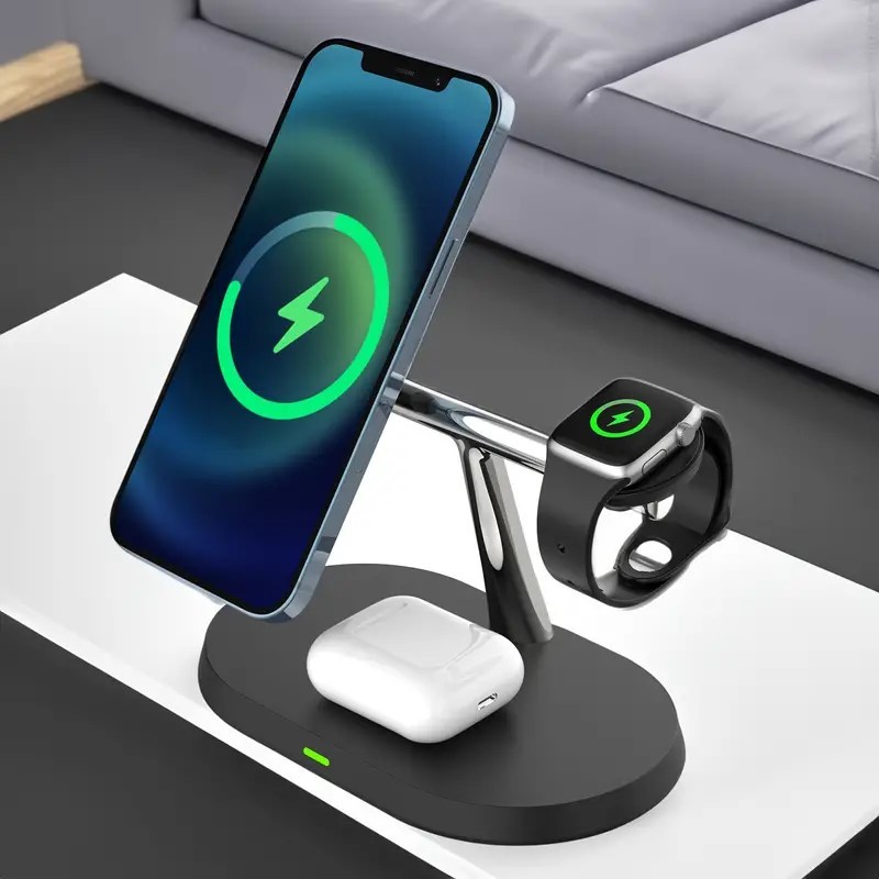 PD/QC Wireless Charger Compatible With Qi Smart Phone Airpod IWatch