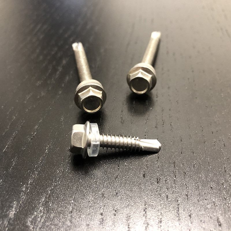 M5.5 X 38mm Self Drilling Screw Tapping Hex Flange Head Stainless Steel Screws 410