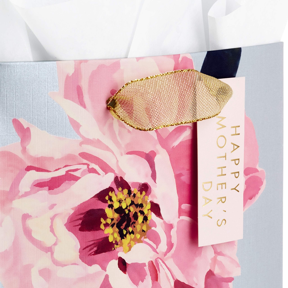Custom Logo Flower Plated Folding Card Paper Tote Bag Made from Recycled Materials