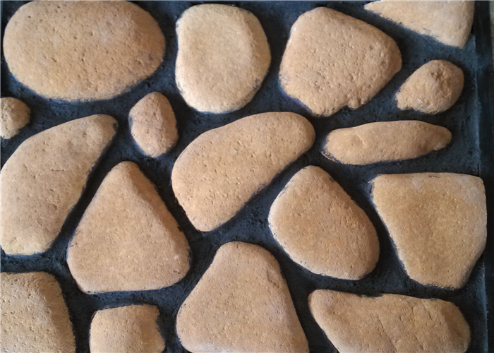 6000 Series Pure Color Aritificial Culture Cobble Stone For Wall Decoration 60x70-155x7240mm
