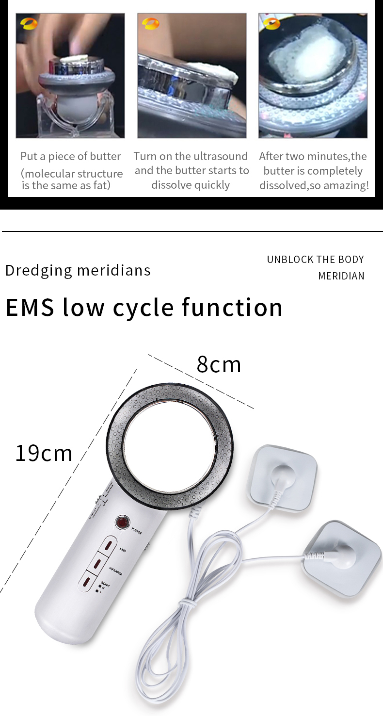 New Home Ultrasonic slimming instrument EMS Infrared Body Massager Fat Burner body beauty instrument