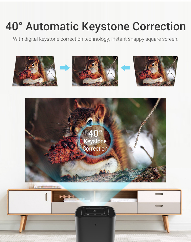 Mini Smart Projector 4K Phone Portable Pico Cube LED DLP Android Wireless Factory Supply Movie Short Throw Projectors