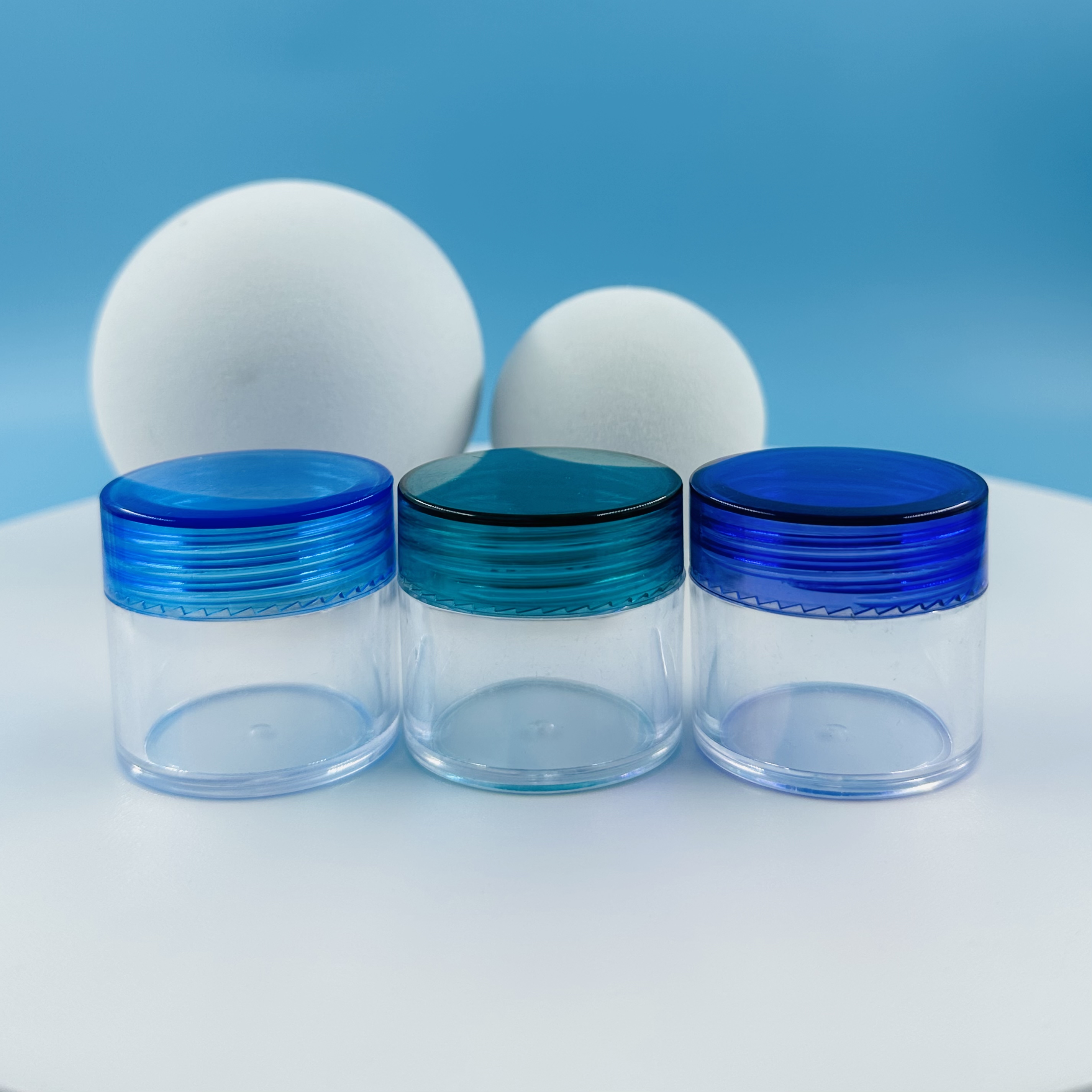 Highly OEM Clear Plastic Jars With Colorful Lids 30g Cosmetic Jars for Face Care